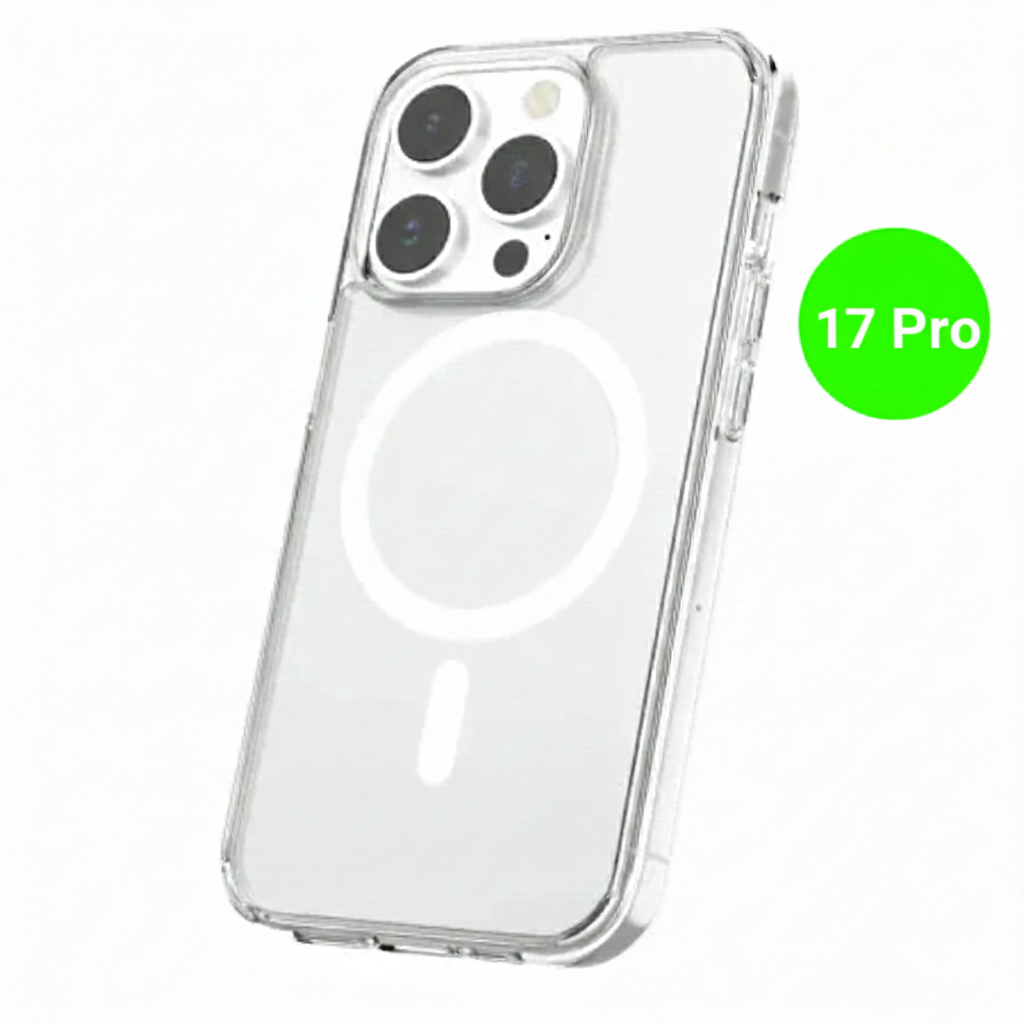 iPhone 17 Pro MagSafe clear cover – transparent case, wireless charging compatible